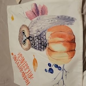 5 For 25.00/Thanksgiving pillow cover Approx.12 in.by 12.in. NEW